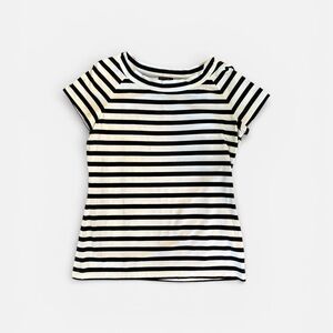 Lafayette 148 New York Black and White T-Shirt, Medium